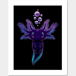 Black Astrolotl Posters and Art